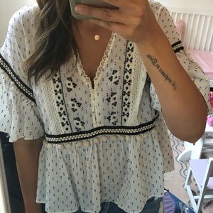 Zara Blouse with stitching detail